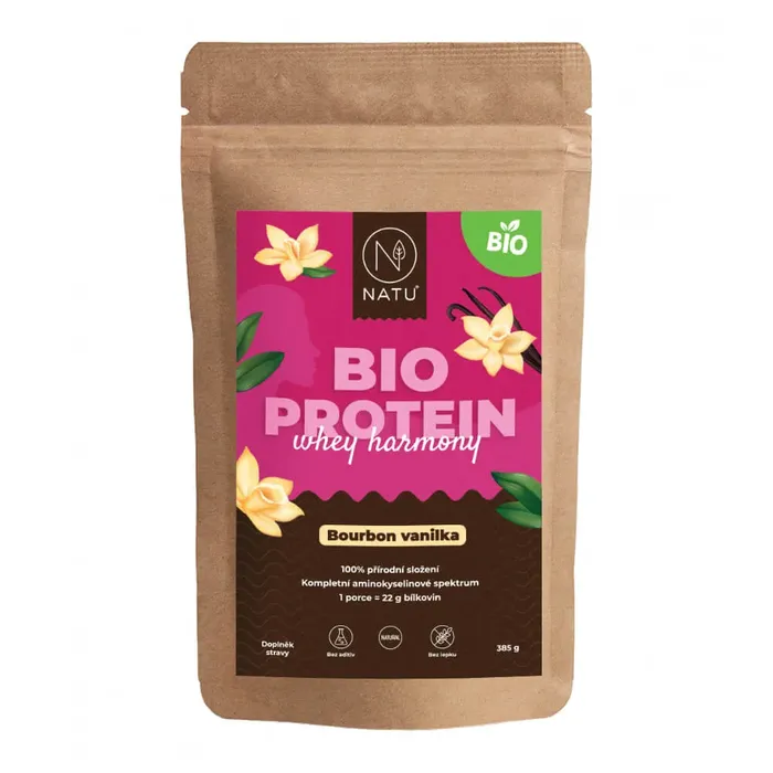 Natu BIO WHEY HARMONY protein Bourbon vanilka 385 g